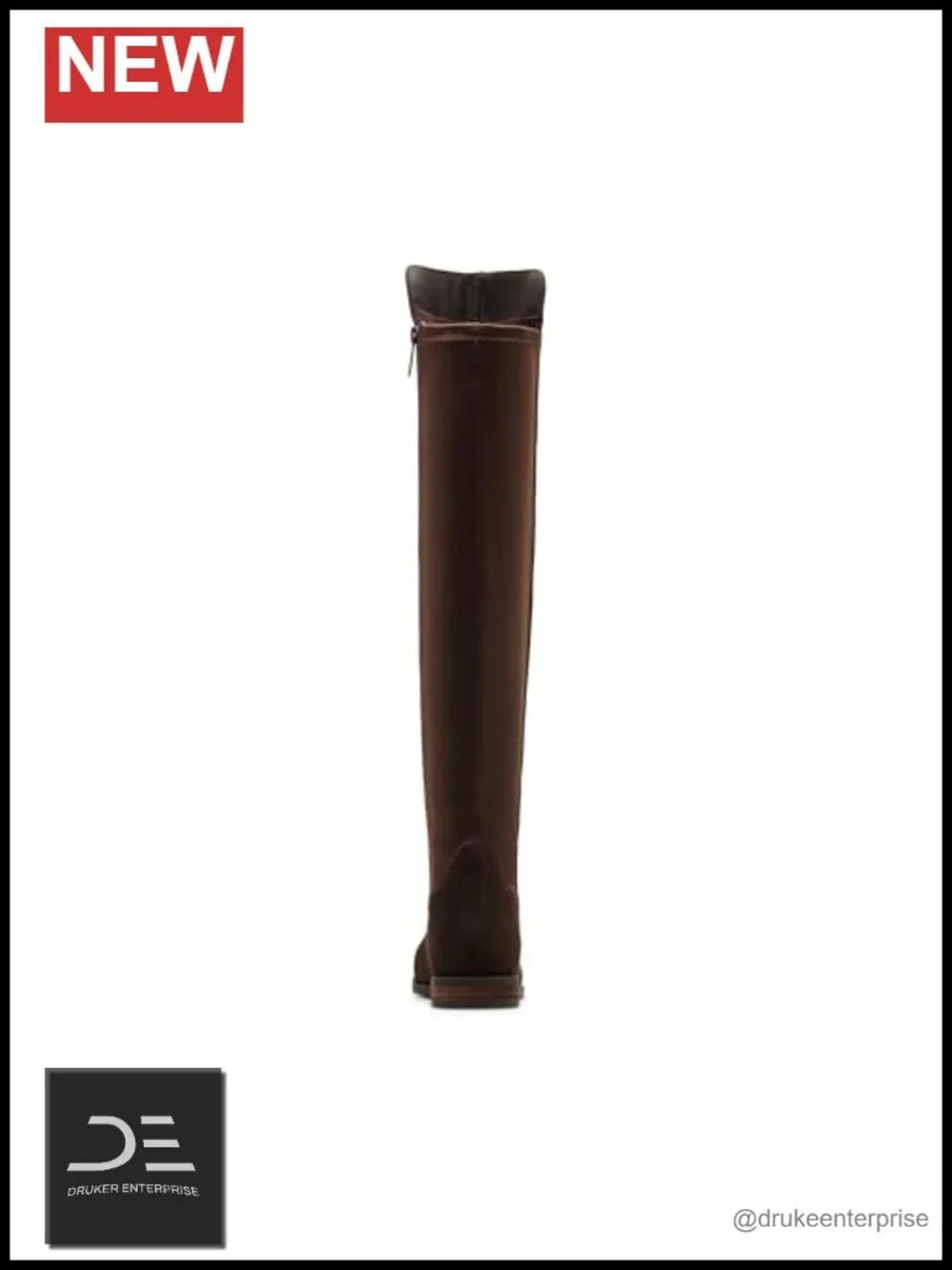 Waterproof Suede Over-the-Knee Stretch Boots Block Heel Square Toe